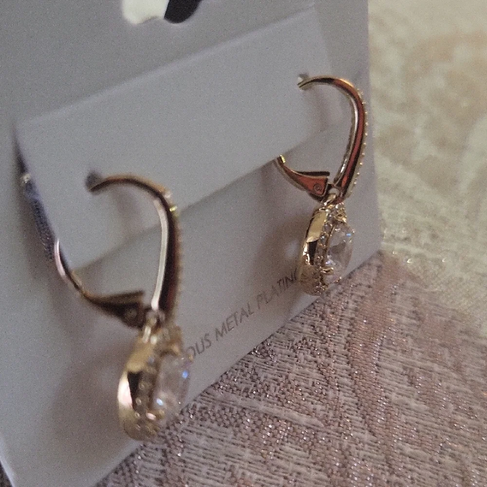 Eliot Danori Gold Earrings with Silver Accents - Picture 3 of 3